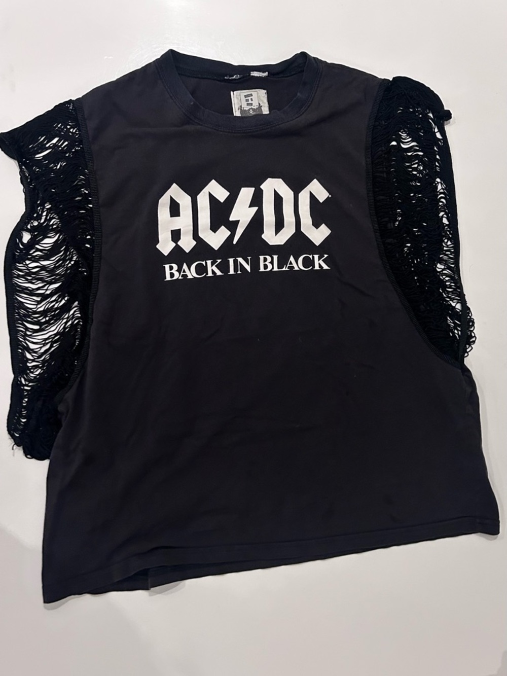 LF AC/DC Furst of a Kind Reworked Vintage Back in Black TShirt